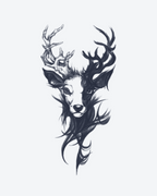 Tatouage temporaire Esprit du Cerf 13x20cm - SimpleTatt