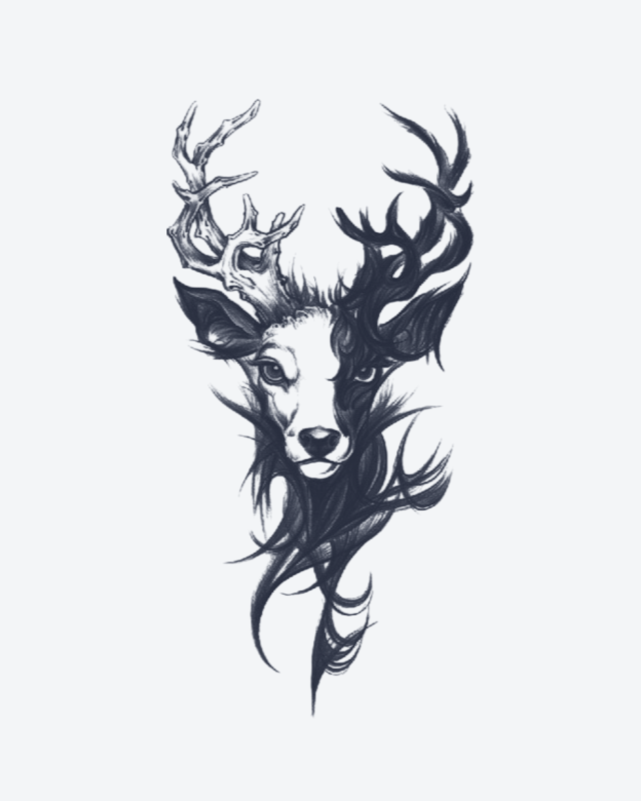 Tatouage temporaire Esprit du Cerf 13x20cm - SimpleTatt