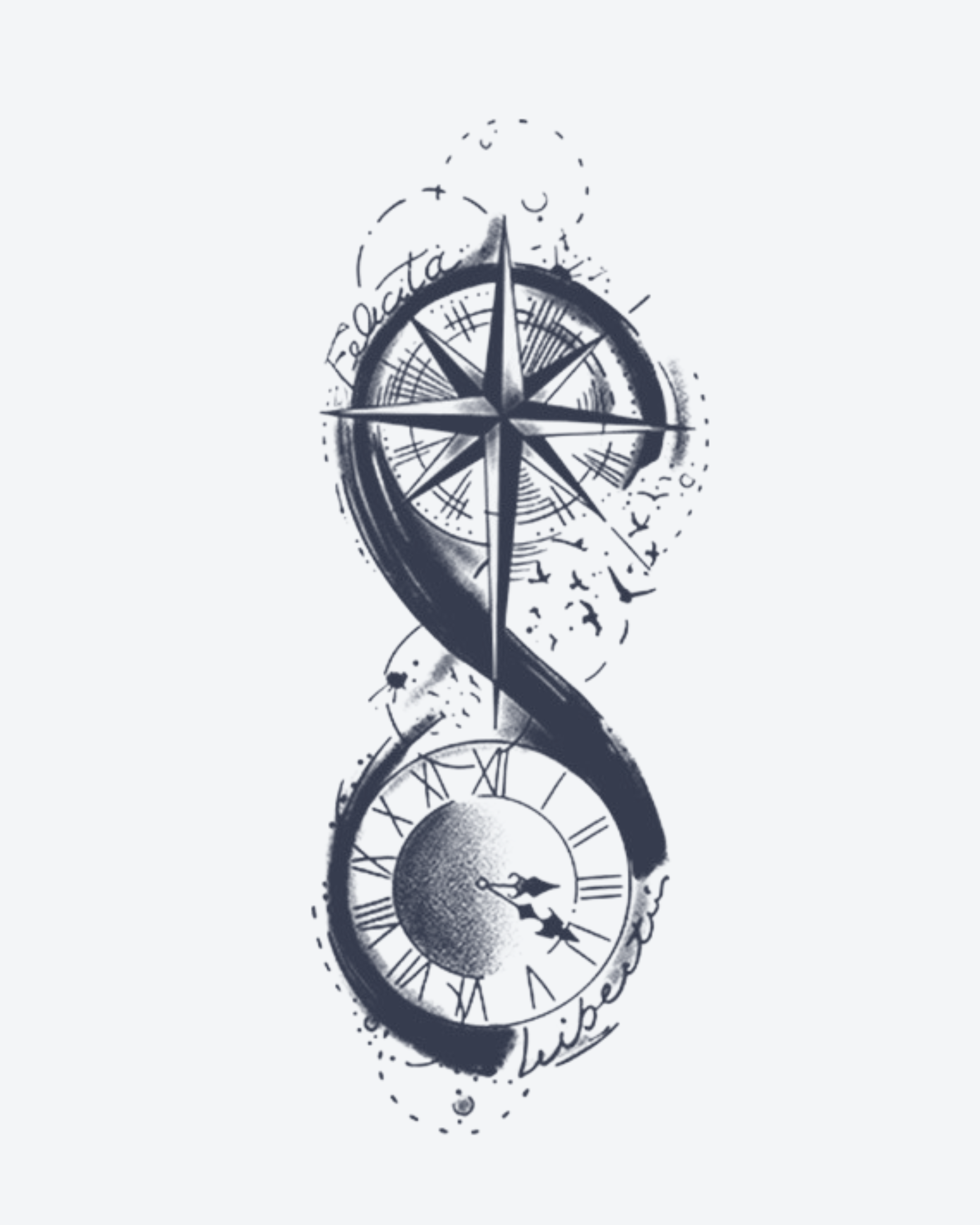 Tatouage temporaire Infini Lunaire 12x19cm - SimpleTatt