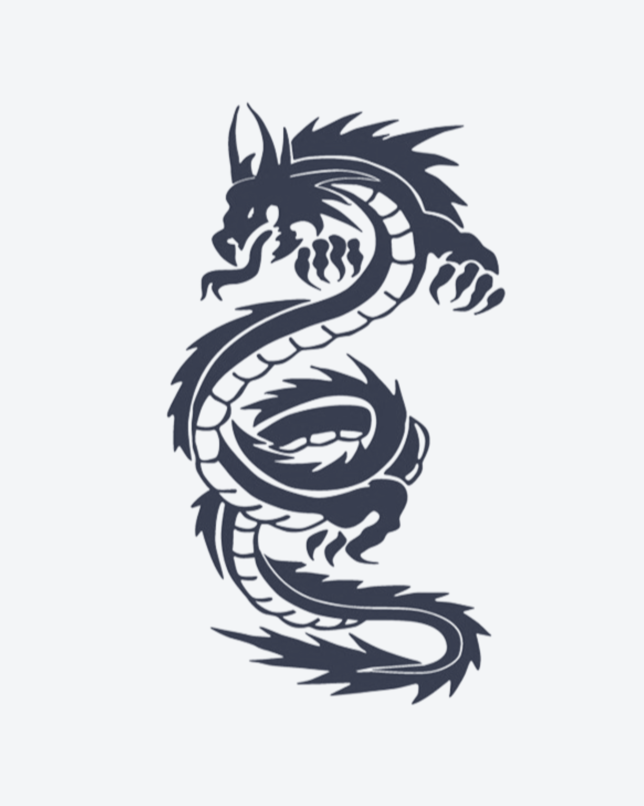 Tatouage temporaire Dragon Sombre 13x20cm - SimpleTatt