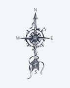 Tatouage temporaire Boussole du Destin 8x18cm - SimpleTatt