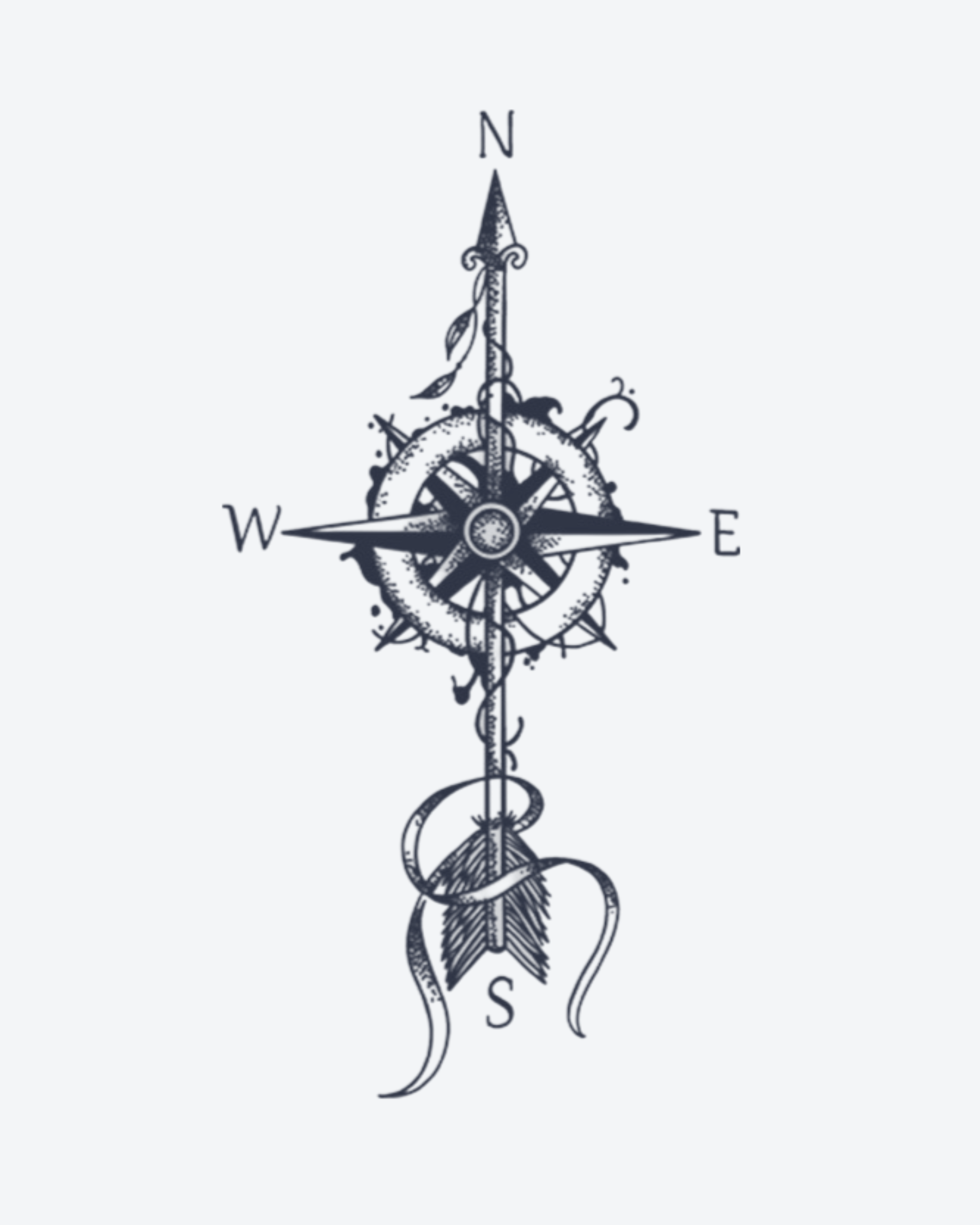 Tatouage temporaire Boussole du Destin 8x18cm - SimpleTatt