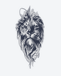 Tatouage temporaire Lion Souverain 11x18cm - SimpleTatt