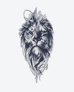 Tatouage temporaire Lion Souverain 11x18cm - SimpleTatt
