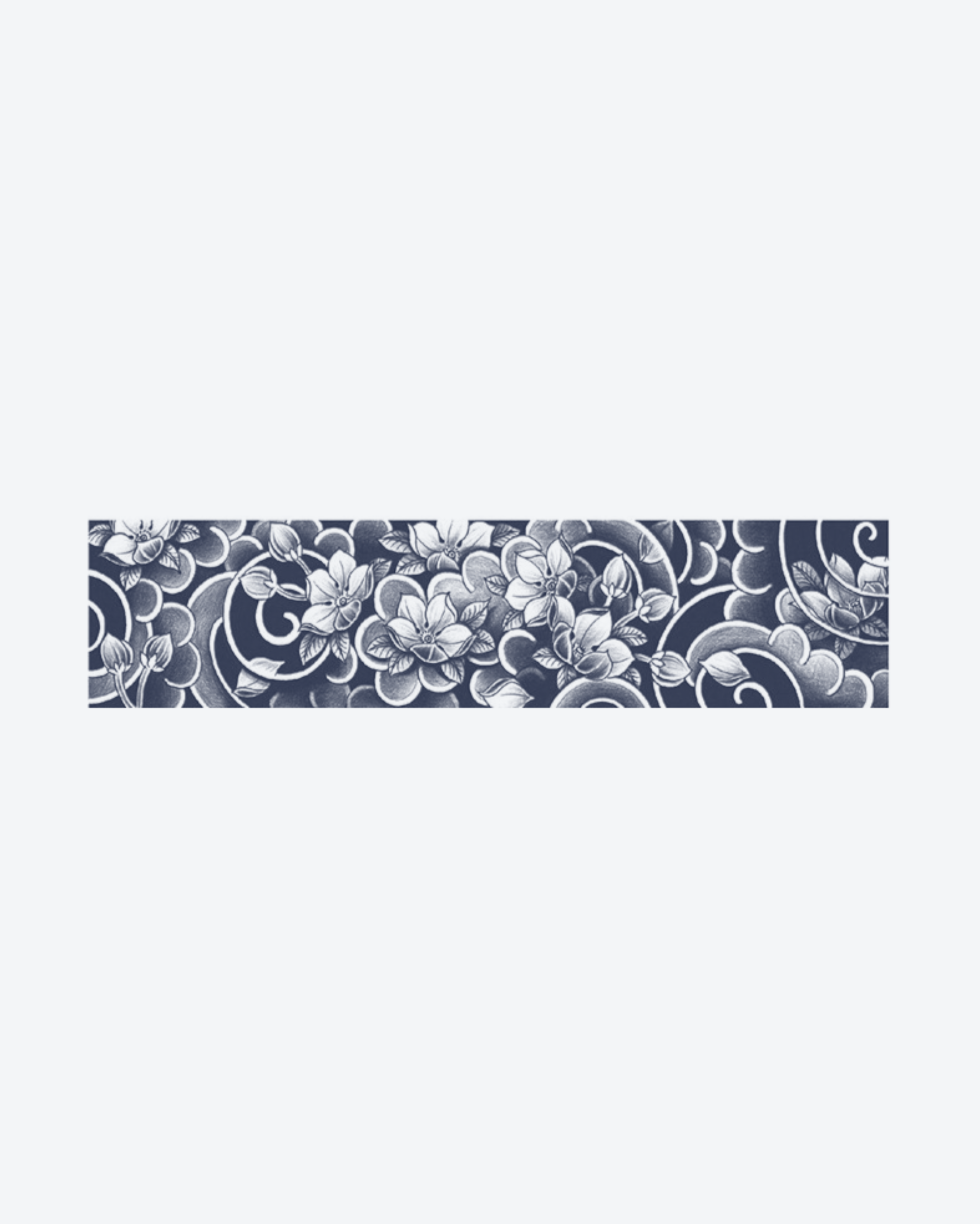 Tatouage temporaire Bracelet Floral Japonais 11x18cm - SimpleTatt
