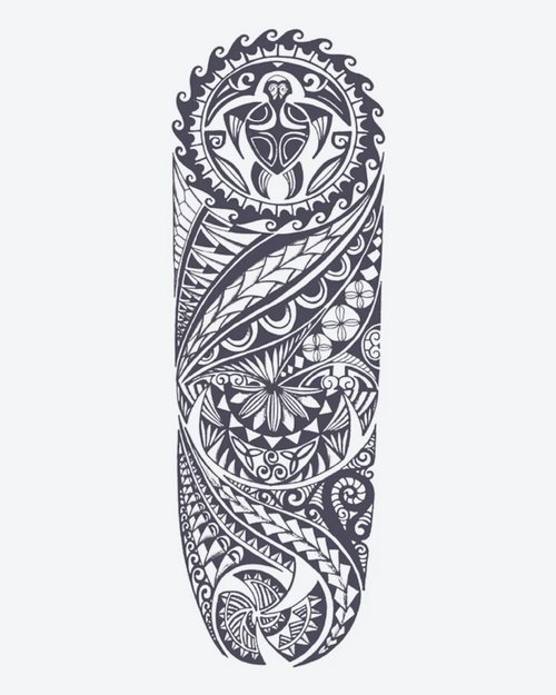 Tatouage temporaire Héritage océanique 17x48cm - SimpleTatt