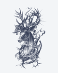 Tatouage temporaire Cerf Couronné 11x18cm - SimpleTatt