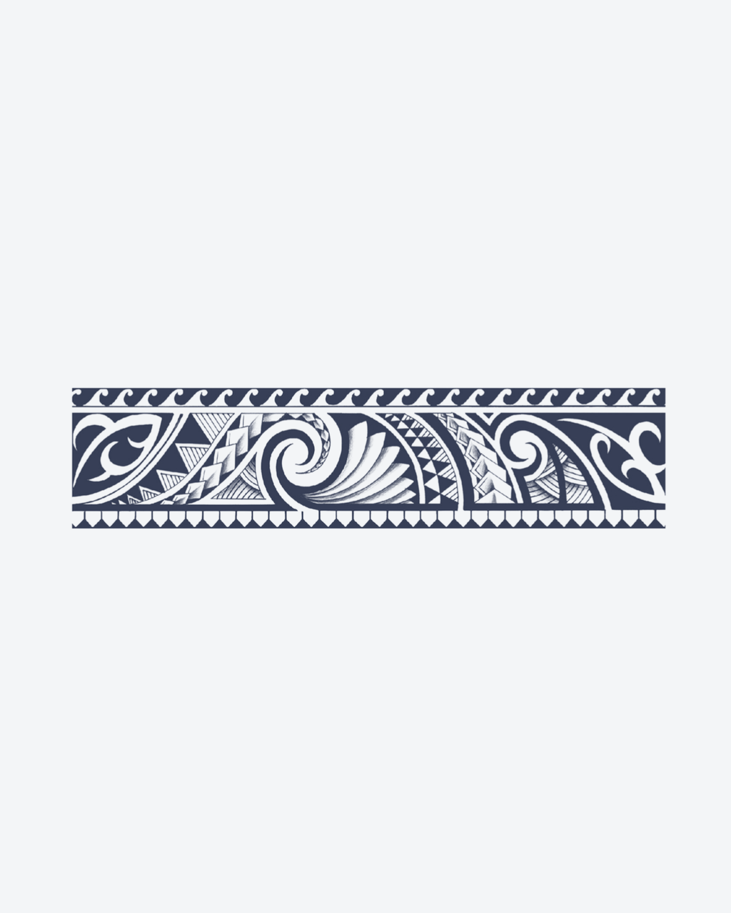 Tatouage temporaire Bracelet Polynésien 24x6cm - SimpleTatt