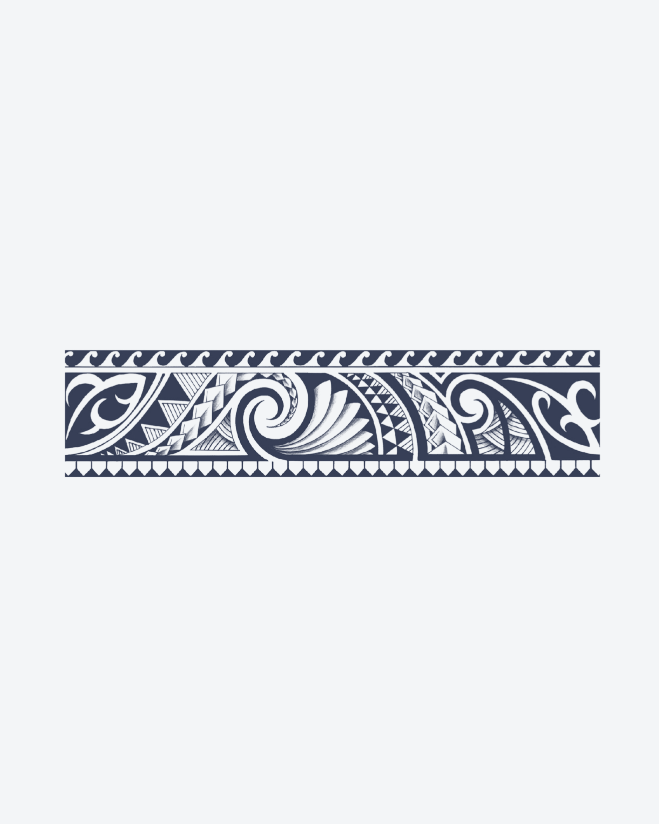 Tatouage temporaire Bracelet Polynésien 24x6cm - SimpleTatt