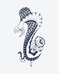 Tatouage temporaire Cobra Floral 11x18cm - SimpleTatt