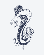 Tatouage temporaire Cobra Floral 11x18cm - SimpleTatt