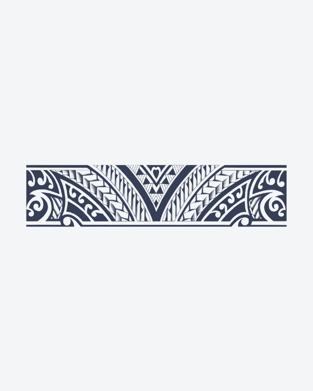 Tatouage temporaire Bracelet Tribal Courbé 24x6cm - SimpleTatt