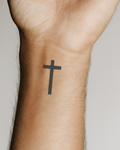 Tatouage temporaire Croix simple 4x5cm - SimpleTatt
