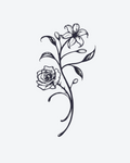 Tatouage temporaire Fleur d’iris 5x11cm - SimpleTatt