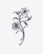 Tatouage temporaire Fleur d’iris 5x11cm - SimpleTatt