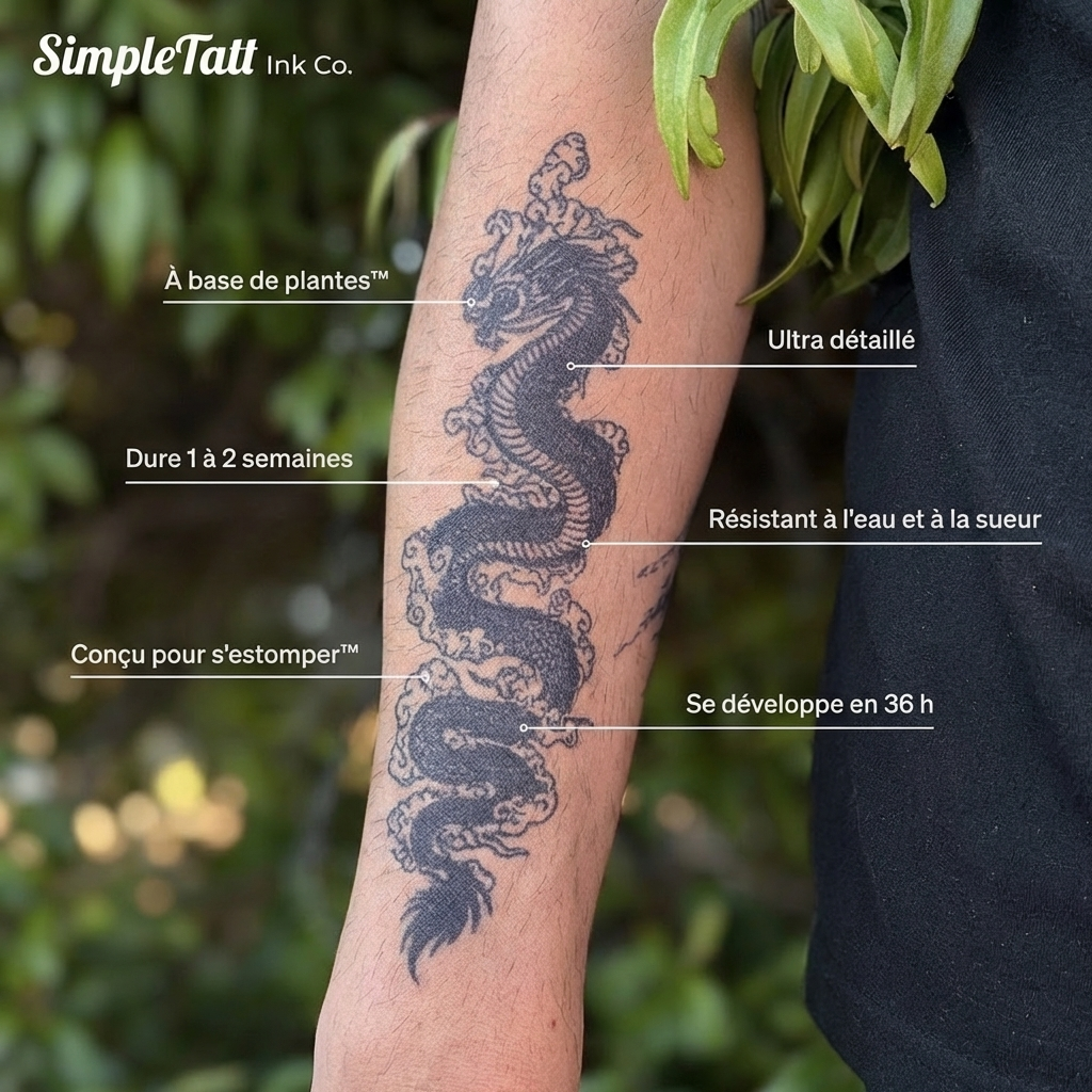 Tatouage temporaire Nœud Élégant 10,5x13,5cm - SimpleTatt