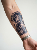 Tatouage Tigre Grondant appliqué sur avant-bras