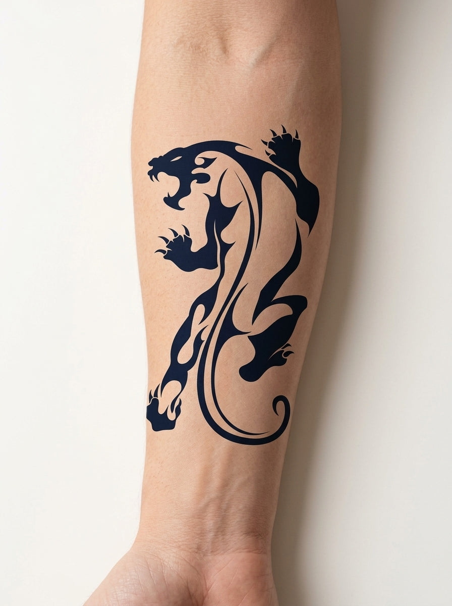Tatouage Panthère Agile appliqué sur avant-bras
