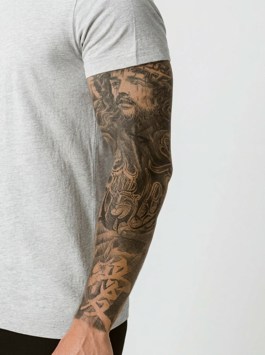Tatouage Foi éternelle appliqué sur bras