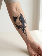 Tatouage Esprit Alpha appliqué sur avant-bras
