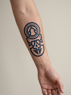 Tatouage Totem Mystique appliqué sur avant-bras