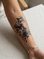 Tatouage Renards Jumelés appliqué sur avant-bras