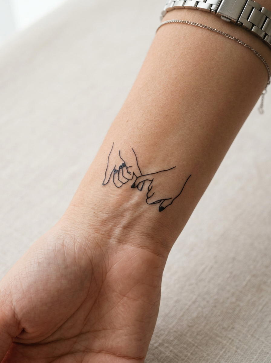 Tatouage Promesse Éternelle appliqué sur poignet
