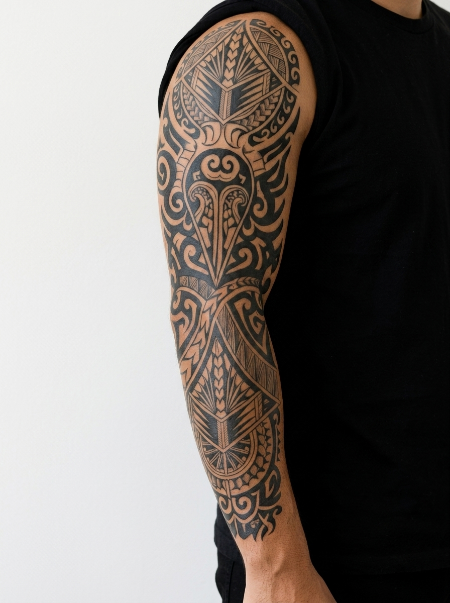 Tatouage Totem Tribal appliqué sur bras