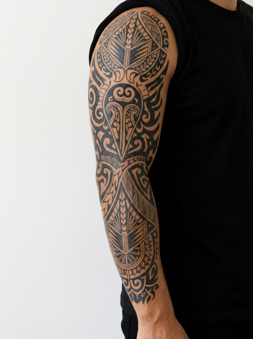 Tatouage Totem Tribal appliqué sur bras