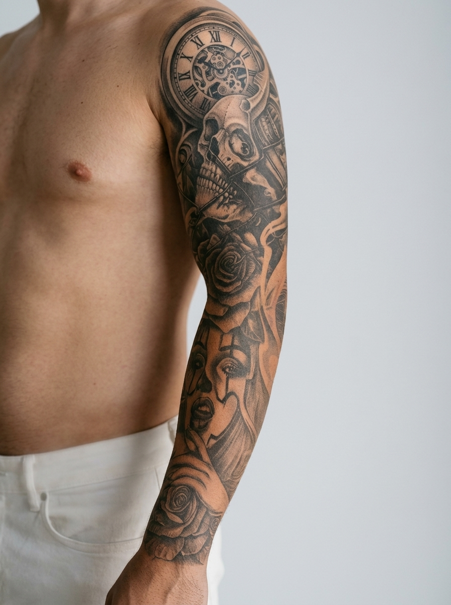 Tatouage Reine martyr appliqué sur bras