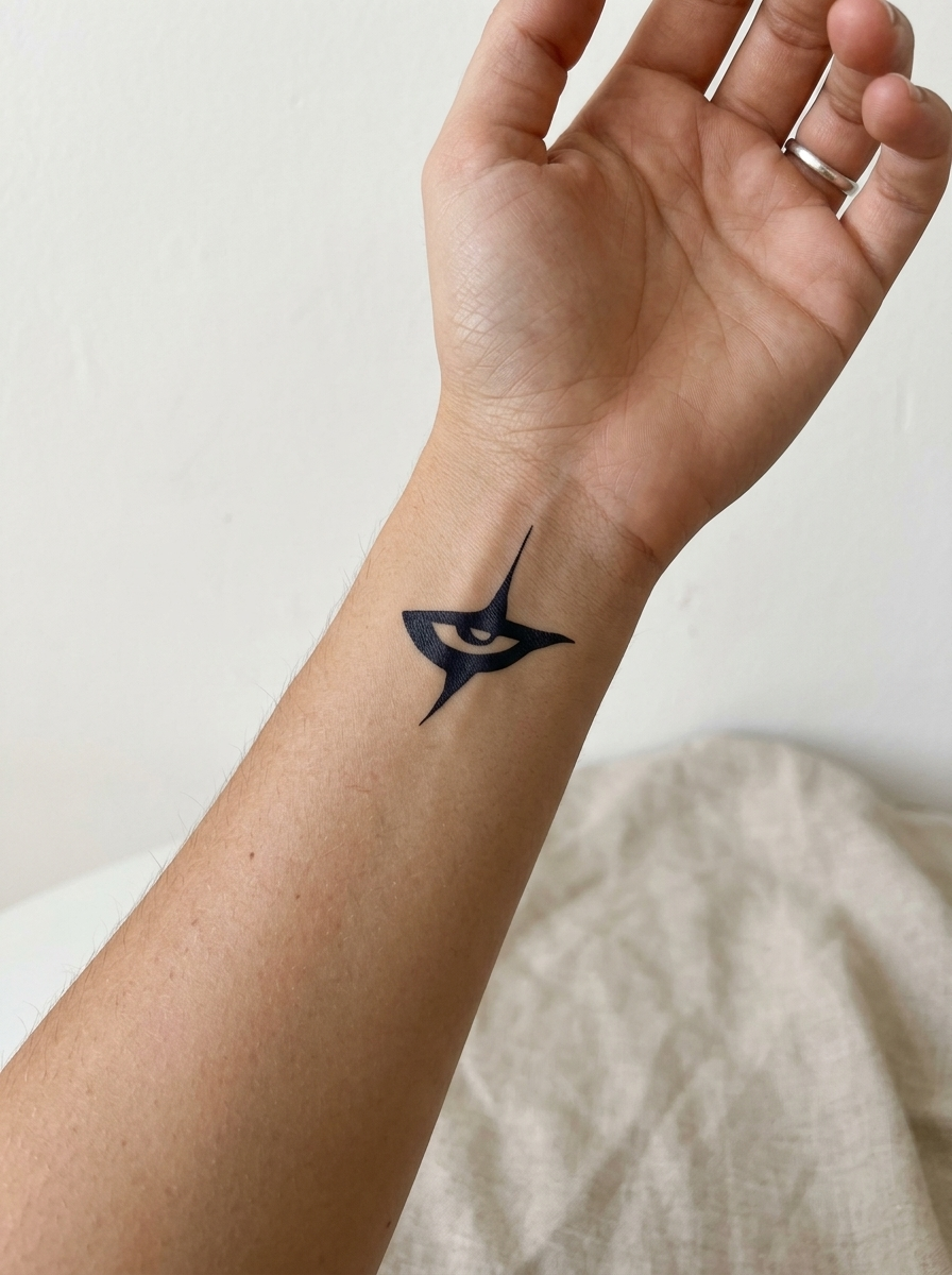 Tatouage Œil Mystique appliqué sur poignet