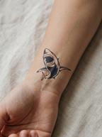 Tatouage Requin Bondissant appliqué sur poignet