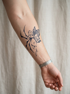 Tatouage Araignée Féerique appliqué sur avant-bras
