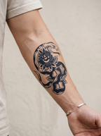 Tatouage Rose du Serpent appliqué sur avant-bras